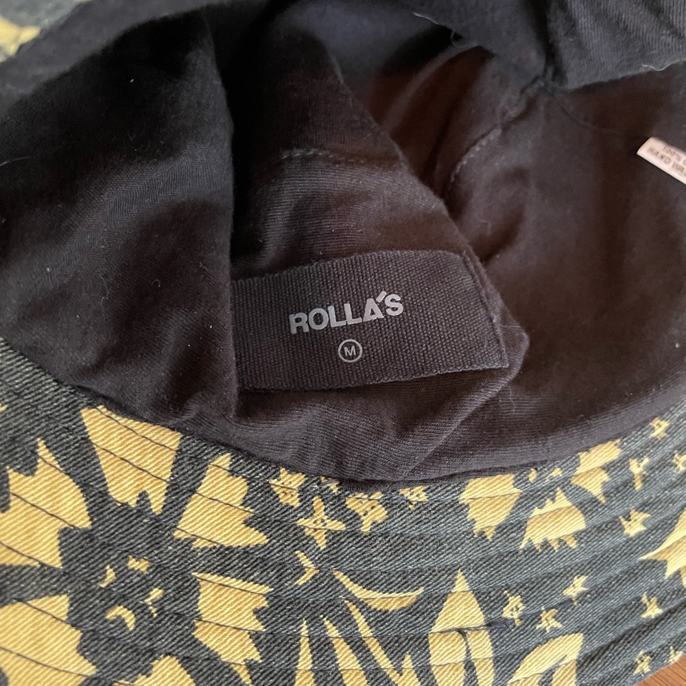 ROLLA'S Australia ‘Hunter’ Black and Yellow Floral Patterned Bucket Hat - Picture 4 of 6